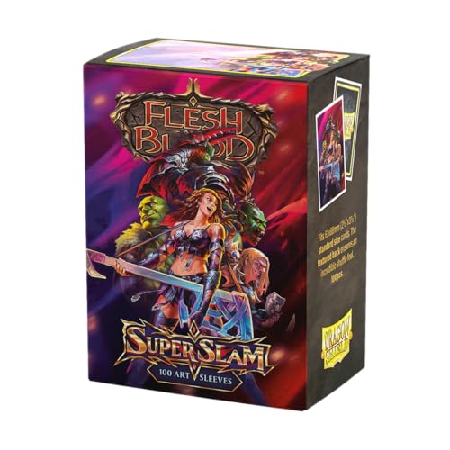 Dragon Shield | Matte Art Sleeves | Super Slam | 100 CT - Smooth & Tough Premium TCG Sleeves | Compatible with Pokemon, Flesh & Blood, One Piece & Magic the Gathering - color: Super Slam