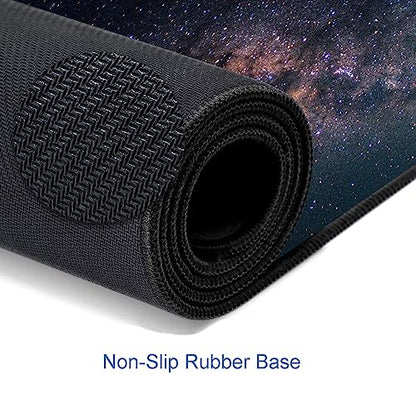 Large Gaming Mouse Pad with Stitched Edges, Galaxy Desk Mat, Extended XL Keyboard Pad, Non-Slip Rubber Base Desk Pad for Keyboard and Mouse, 31.5X11.8 inch - color: 05 Galaxy