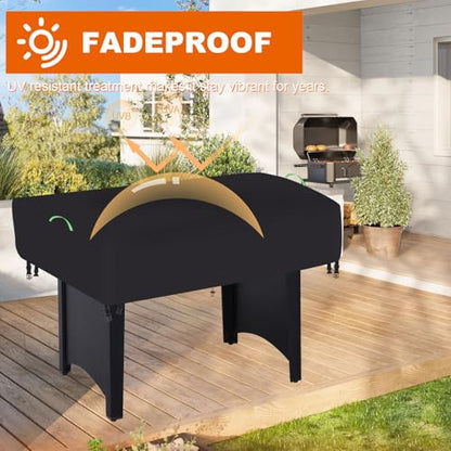 Air Hockey Arcade Table Cover,Heavy Duty 600D Oxford Covers for Hockey Game Table/Foosball and Game Soccer Table ,Outdoor Waterproof,Rain, Snow and Wind-Proof (Black, 66*34*20in) - size: 66*34*20in