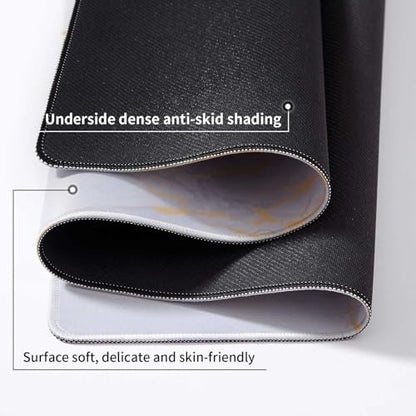 Big Mouse Pad Gaming, Stitch Mouse Pad, Pad for Keyboard and Mouse, Large Mouse Mat, Spill-Proof Surface and Anti-Skid Base, XXL 31.5” x 15.8” 80 x 40cm - color: Marble Beige1, size: 31.5L x 15.8W inches