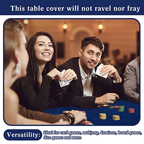 Frienda Game Table Cover Felt Game Tablecover Folding Tablecloth for Card for Playing Poker Cards Mahjong Puzzles Board Games, Table Not Included(Blue,34 x 34 x 4 Inch) - color: Blue