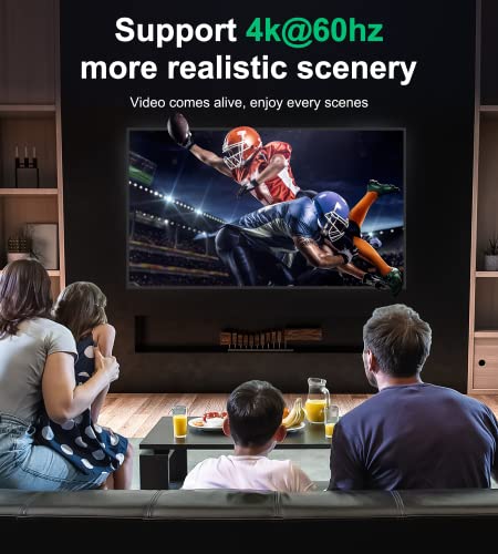 HDMI Switch 4k@60hz Splitter, GANA Aluminum Bidirectional HDMI Switcher 2 in 1 Out, Manual HDMI Hub Supports HD Compatible with Xbox PS5/4/3 Blu-Ray Player Fire Stick Roku - color: Black (No Cable)