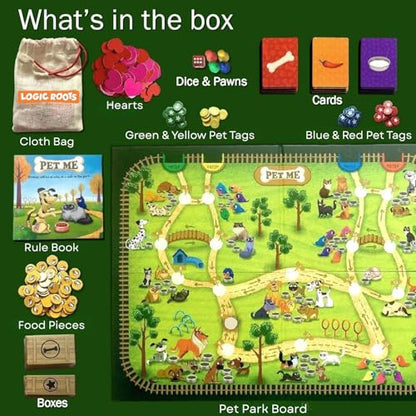 Multiplication and Division Game - Fun Math Board Game, Easy Start STEM Toy, Educational Gift for Kids (Girls & Boys), Homeschoolers, Grade 1 and Up (Pet Me) - style: Pet Me