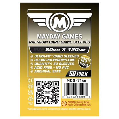 Mayday Games Dixit Premium Card Sleeves - 80x120mm 90 Micron Thick, 50 Per Pack, Oversized Clear Board Game Card Sleeves - MDG-7146