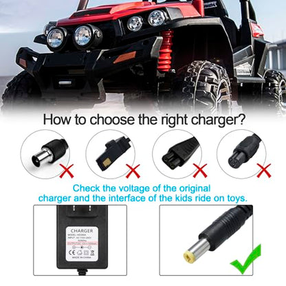 12V Kids Charger for Ride On Car, 12V Various Electric Ride-on Toys Car Battery Charger，12 V Universal Kids Riding Toy Chargers
