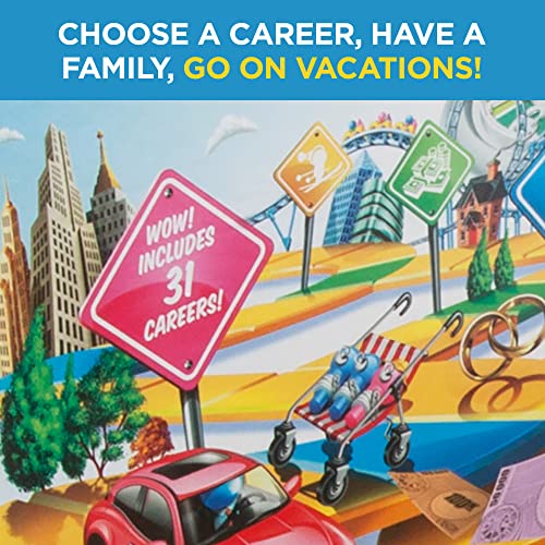 Hasbro Gaming The Game of Life Board Game, Family Games for Kids Ages 8+, Includes 31 Careers, Family Board Games for 2-4 Players, (Amazon Exclusive)