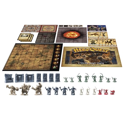 Avalon Hill, HeroQuest The Horde of The Ogres Companies Pack - Roleplay Game - You Must Have The HeroQuest Base Game System - English Version - style: THE HORDE OF THE OGRES
