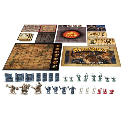 Avalon Hill, HeroQuest The Horde of The Ogres Companies Pack - Roleplay Game - You Must Have The HeroQuest Base Game System - English Version - style: THE HORDE OF THE OGRES