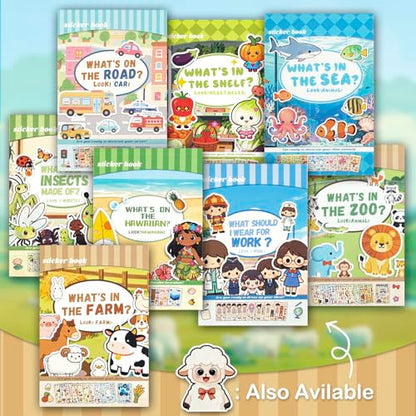 Farm Animal Stickers for Kids and Toddlers, Make-a-Face Sticker Book, 10 Unique Mix‑and‑Match Designs and 1 Scene Card, Goodie Bag Stuffers, Birthday Party Favors, DIY Crafts Supplies - style: Farm