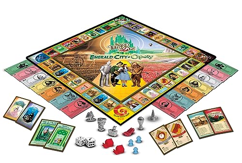 MasterPieces Opoly Board Games - The Wizard of Oz Emerald City Opoly - Officially Licensed Board Games for Adults, Kids, & Family