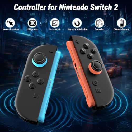JORREP Controller for Nintendo Switch, Wireless Switch Controllers for Switch 2, Magnetic Installation/Mouse Operation/HD Rumble/Wake-up/Screenshot