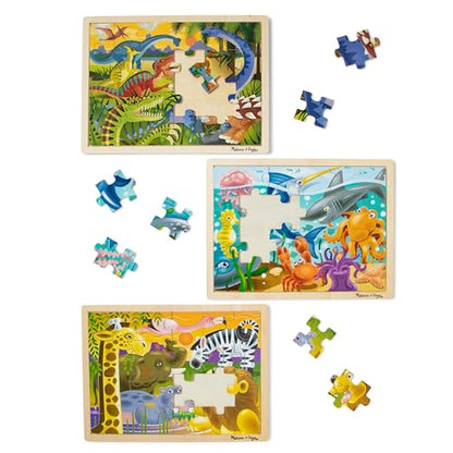 Melissa & Doug Jigsaw Puzzle Bundle (Dinosaur,Safari and Ocean) - style: Bundle: Dinosaurs, Safari, Under the Sea