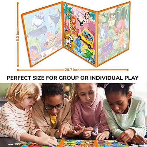 Magnetic Puzzles for Toddlers 3-5 - Kids Travel Toys for Boys and Girls | 36 Pieces Sudoku Toddler Puzzles Ages 2-4 – Animal Jungle Sea Travel Games for Kids 4-6 – Car Airplane Road Trip Games - color: 2. Jungle 36 Pcs