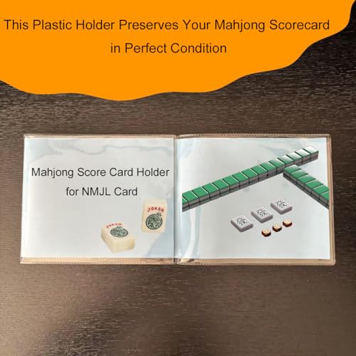 Mahjong Card Sleeve、Holder &Cover, Mahjong Accessories,Fit NMJL Large Print Size Card (6 1/8" x4 3/4") -1Pack - size: Large Size 1pack