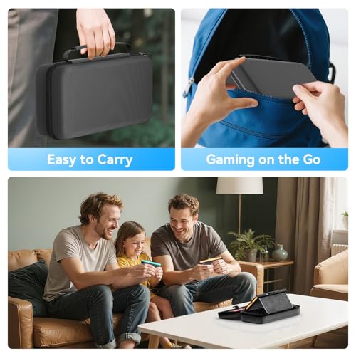 Carrying Case Compatible with Nintendo Switch 2 & Original & OLED Version, Custom Spot for Joy-con & AC Adapter, Portable Travel Nintendo Switch 2 Accessories Carrying Case Bag for 20 Games Cards