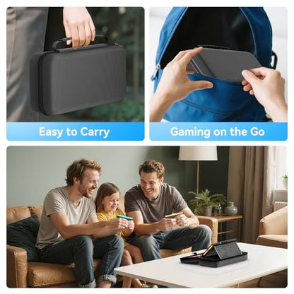 Carrying Case Compatible with Nintendo Switch 2 & Original & OLED Version, Custom Spot for Joy-con & AC Adapter, Portable Travel Nintendo Switch 2 Accessories Carrying Case Bag for 20 Games Cards