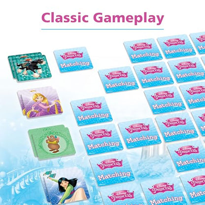 Wonder Forge Disney Princess Matching Game - Fun Memory Game for Kids Ages 3 and Up - Toddler Learning Toy Featuring Belle, Ariel, and Elsa and More Disney Princesses - Packaging May Vary - size: 1.5 inches x 8 inches x 10.5 inches, style: New Packaging