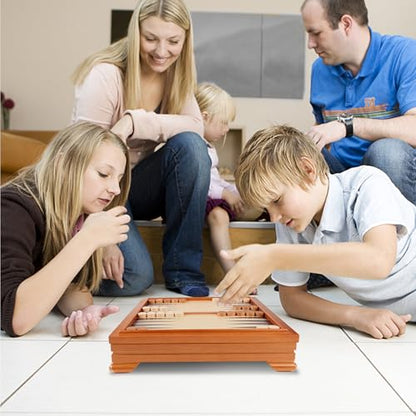 GSE Games & Sports Expert Wooden 7-in-1 Chess, Checkers, Backgammon, Dominoes, Cribbage Board, Playing Card & Poker Dice Game Combo Set (Deluxe)