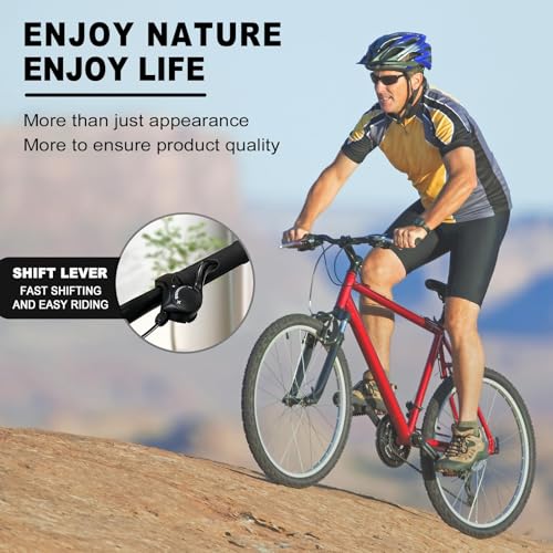 Bike Shifter, SL-TX30-7R Speed Shift Lever and Set, One Pair 3X7 Bike Thumb Gear Shifters for Mountaiity Road Folding Bicycle | Bike shifter. Durable, ergonomic design. Compatible with mountain, road, folding bikes. Easy install. - size: SL-TX30-3x7