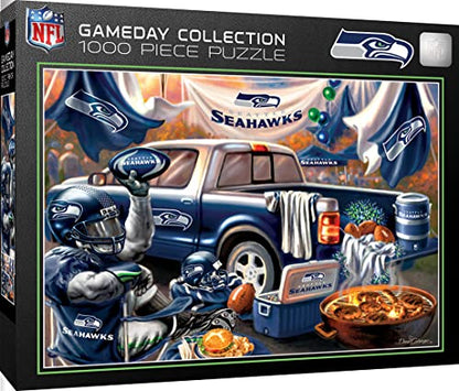 MasterPieces - 1000 Piece Jigsaw Puzzle, NFL Seattle Seahawks, Fun for Adults and Family, Non-Glare Finish, 19.25"x26.75" - style: Seattle Seahawks