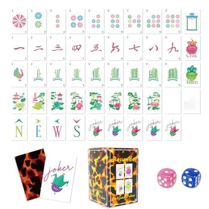 2026 American Mahjong Playing Cards 160 Pcs，Large Print Edition，Beginner, Mahjong Enthusiast, Travel Home & Portable Gift