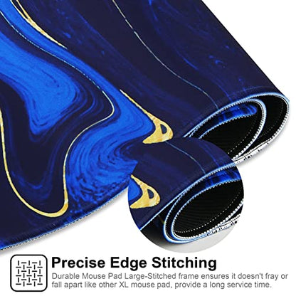 Large Gaming Mouse Pad with Stitched Edges,[35.4x15.7In] Extended Mouse Pad with Non-Slip Natural Rubber Base for Gamer/Desktop/Office/Home-90x40 Quicksand03 - color: 90x40 Quicksand03