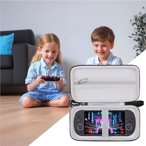 worfty Case for Trimui Smart Pro 5 inch Handheld Game Console - Hard Travel Protective Carrying Storage Bag (Case Only) (Black)
