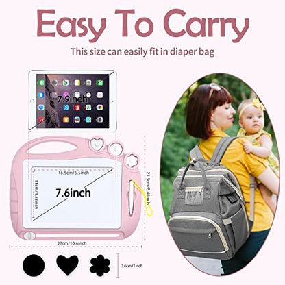 AiTuiTui Magnetic Drawing Board Toddler Toys for Girl Gifts, Erasable Doodle Sketching Writing Pad Travel Games for Kids in Car, Early Education Learning Skill Development Toys for Toddlers - color: Light Pink