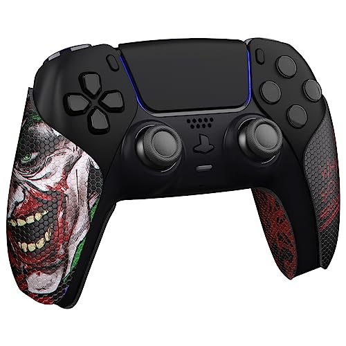 eXtremeRate PlayVital Anti-Skid Sweat-Absorbent Controller Grip for ps5 Controller, Professional Textured Soft Rubber Pads Handle Grips for ps5 Controller - Clown Hahaha - color: Clown Hahaha