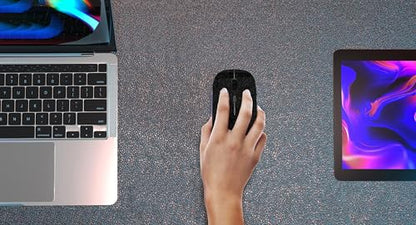 AIKOKOK Wireless Bluetooth Mouse, Rechargeable Dual Mode Mouse,Bright Black | Bluetooth 5.2 & 2.4G USB Receiver, 3 Adjustable DPI, Slim, Silent, Portable Computer Mouse for Laptop,PC,MacBook,iPad,Tablet - color: Bright Black