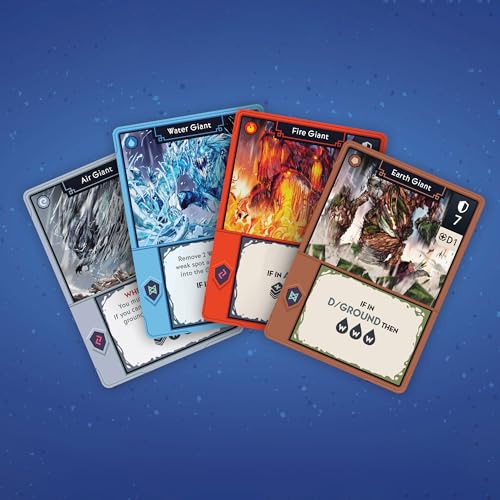 Renegade Game Studios Wraith & The Giants Solo Strategy Card Game | Battle Elemental Giants with tactical card combos and chaining mechanics in this epic fantasy game by Scott Almes