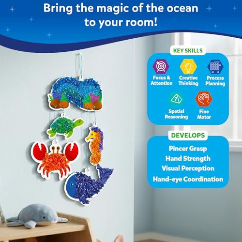 Skillmatics Poke-in Art – Underwater Animals, Mess-Free DIY Wood Craft Kit | Mess-Free Creative Art Kit for Kids, 5 Foam Pieces, DIY Room Decor, Gifts for Girls & Boys Ages 4, 5, 6, 7, 8, 9 - style: 7. Underwater Animals