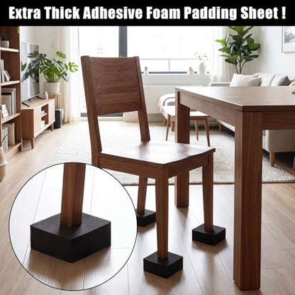 4 Pcs 3" Thick Foam Padding Sheet with Adhesive Backing 6 x 6 Inches Self Stick Neoprene Insulation Foam Sheet Black for Furniture Cars Speakers - color: Black, size: 3 Inch Thick, 6 x 6 Inches