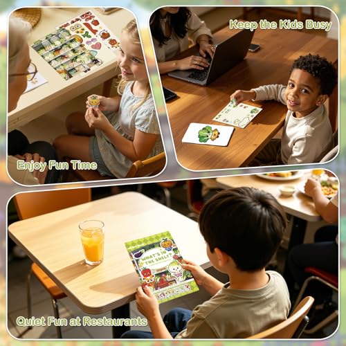 Dizdkizd Vegetable Stickers for Kids, Make a Face Stickers Mix and Match Veggie Craft for Water Bottles, Windows, Scrapbooks, Birthday Party Favors, Classroom Rewards - style: Vegetable
