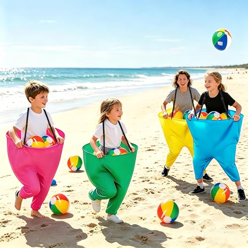 24Pcs Granny Pants Yard Game Funny Field Day Outdoor Games for Adults Kids and Family Gaint Pant Set for Brithday Party Tossing Games Activities for Groups - size: 4 Small