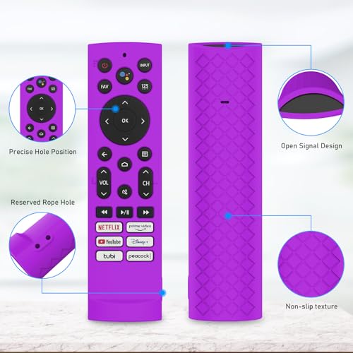 Purple Silicone Case for U8 TV Remote, U7G U9G Series 4K ULED Skin - color: Purple