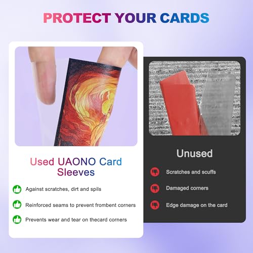 UAONO MTG Card Sleeves 100ct - Mountain - Art Card Sleeves Deck Protector, Clear Front & Matte Textured Back, Sleeves for Magic The Gathering, Basic Lands Series - color: Mountain