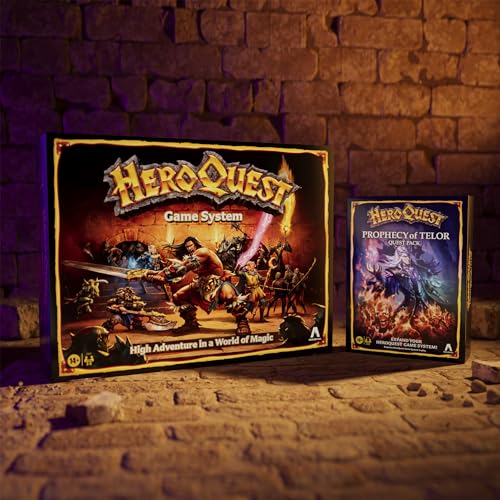 Hasbro Gaming Avalon Hill HeroQuest Prophecy of Telor Quest Pack, Requires HeroQuest Game System to Play, Dungeon Crawler Games, Ages 14+, 2-5 Players, Strategy Games