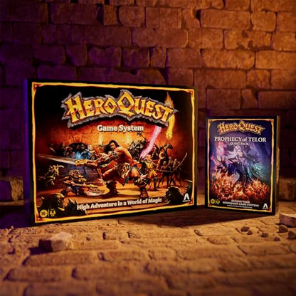 Hasbro Gaming Avalon Hill HeroQuest Prophecy of Telor Quest Pack, Requires HeroQuest Game System to Play, Dungeon Crawler Games, Ages 14+, 2-5 Players, Strategy Games