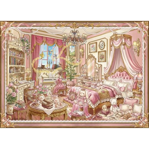 HUADADA-*Bedroom*-Jigsaw Puzzles for Adults 1000 Pieces,Puzzles 1000 Pieces, Interlock Perfectly No Dust, Impossible Difficult Hard Fun 1000 Piece Jigsaw Puzzles for Adults-1:1 Poster - color: Bedroom