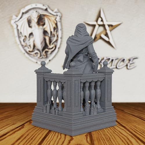 Unpainted Gothic Warrior - 32mm Vampire Swordsman for DND Minis, Tabletop RPG Games & Miniature Collectors -AS198