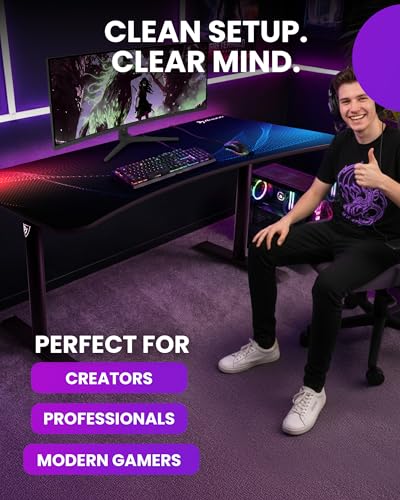Arozzi Arena Gaming Desk Pad D008 | Full Desk Mouse Pad, Washable Desk Mat, Anti-Slip Rubber Base, Water-Resistant Surface - color: D008