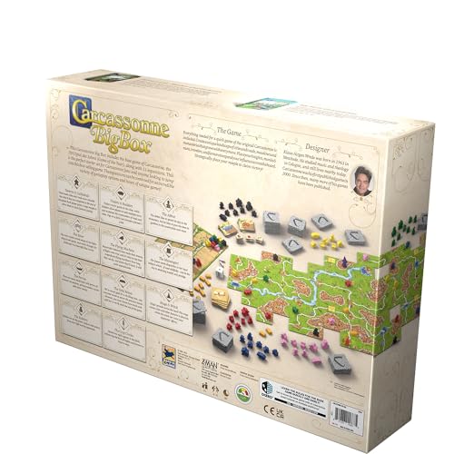 Carcassonne Big Box Board Game (2025 Edition) | Complete Tile Placement Strategy Game with 11 Expansions & Base, Family Fun for Kids & Adults, Ages 7+, 2-6 Players, 30 Mins