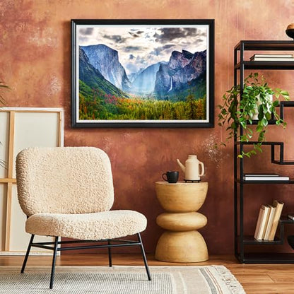 Jigsaw Puzzles for Adults, 2 Pack Puzzles for Adults 1000 Pieces, Yosemite National Park & Wooden Long Bridge in Plitvice National Park, Gifts for Women &Mom - color: Yosemite National & Wooden Long Bridge
