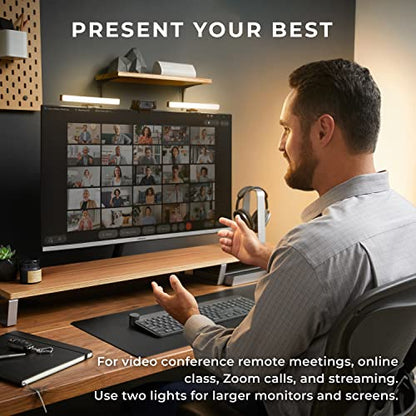 HumanCentric Video Conference Lighting, Add-On Only Light for Streaming and Video Conferencing, Add-On Only Kit Requires Existing Single or Double Kit, for Double, Triple, or Quadruple Light Setup, - size: Add-On Only Kit