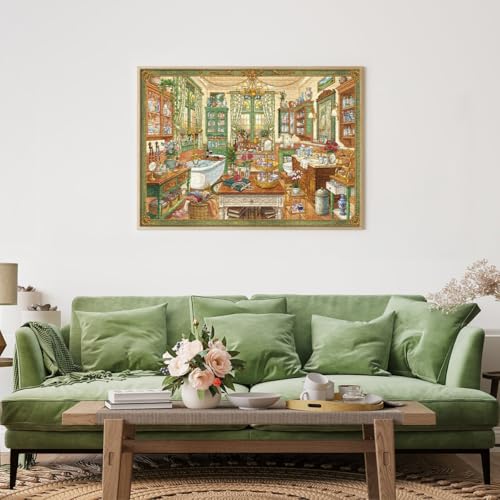 HUADADA-*Cozy Bathroom*-Jigsaw Puzzles for Adults 1000 Pieces, Interlock Perfectly No Dust, Impossible Difficult Hard Fun 1000 Piece Jigsaw Puzzles for Adults-1:1 Poster - color: Cozy Bathroom