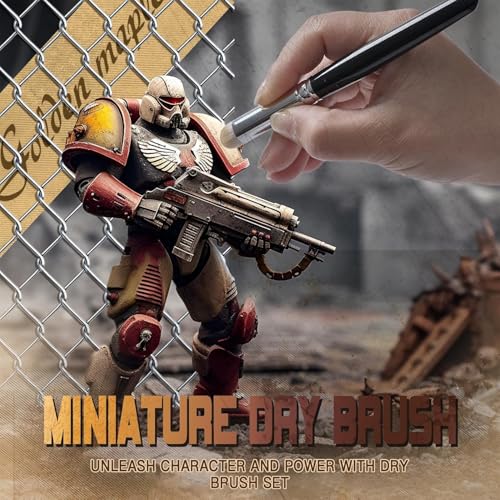 Golden Maple Miniature Paint Brushes Drybrush-10pcs Micro Detail Paint Brush Set, Small Fine Detail Brushes for Acrylic, Watercolors & Paint by Number, Figurine - style: 10GB