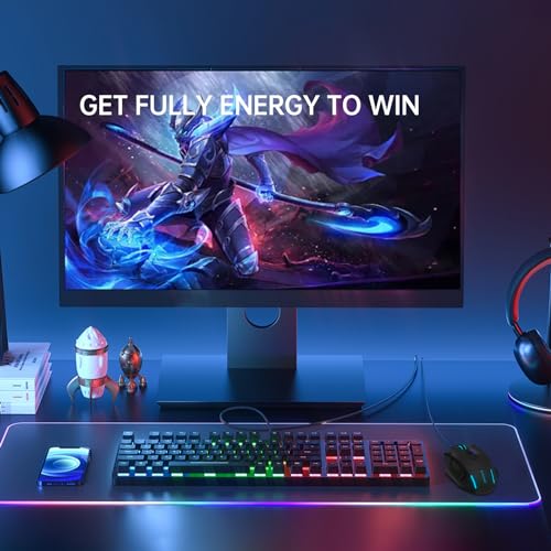 E-YOOSO Large RGB Gaming Mouse, 12400 DPI Wired Gamer Mouse with 6 Side Buttons & 7 Backlit Modes, Computer Mouse for PC/Mac and Laptop - Black.