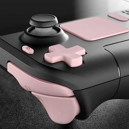 eXtremeRate Cherry Blossoms Pink Replacement Full Set Buttons for Steam Deck, DIY Custom ABXY D-pad Trackpad Bumpers Triggers Buttons for Steam Deck LCD Handheld Console - Console NOT Included - color: Cherry Blossoms Pink