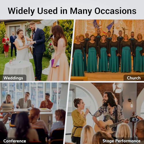 TONOR Wireless Microphone System, 4 * 10-Channel UHF Cordless Handheld Mic Set with Headset/Lavalier Lapel Mics, Bodypack Transmitter, Receiver, 60 m/200ft Range for Karaoke Singing Church PA Speaker - style: 2 Handheld 2 Bodypack Mics